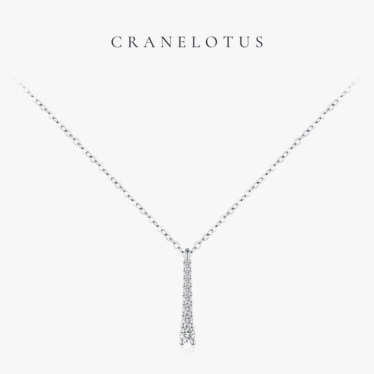 Stellar Charm: Personalized Y-shaped Moissanite Necklace, 925 Sterling Silver
