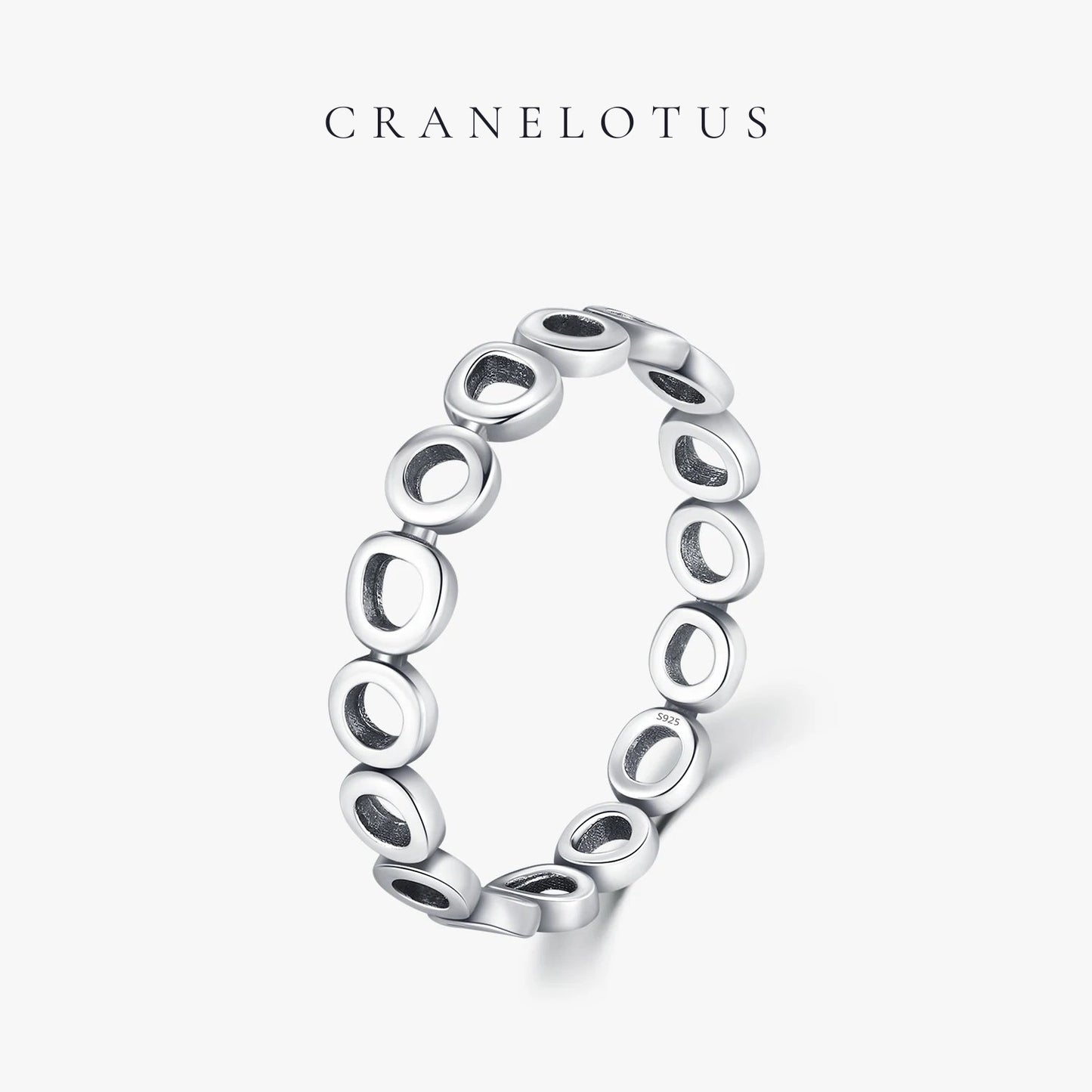 Irregular Circle Ring: 925 Sterling Silver Stackable Fashionable Devise