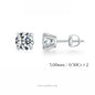 Ethereal Sparkle: Sterling Silver D Color Moissanite Stud Earrings