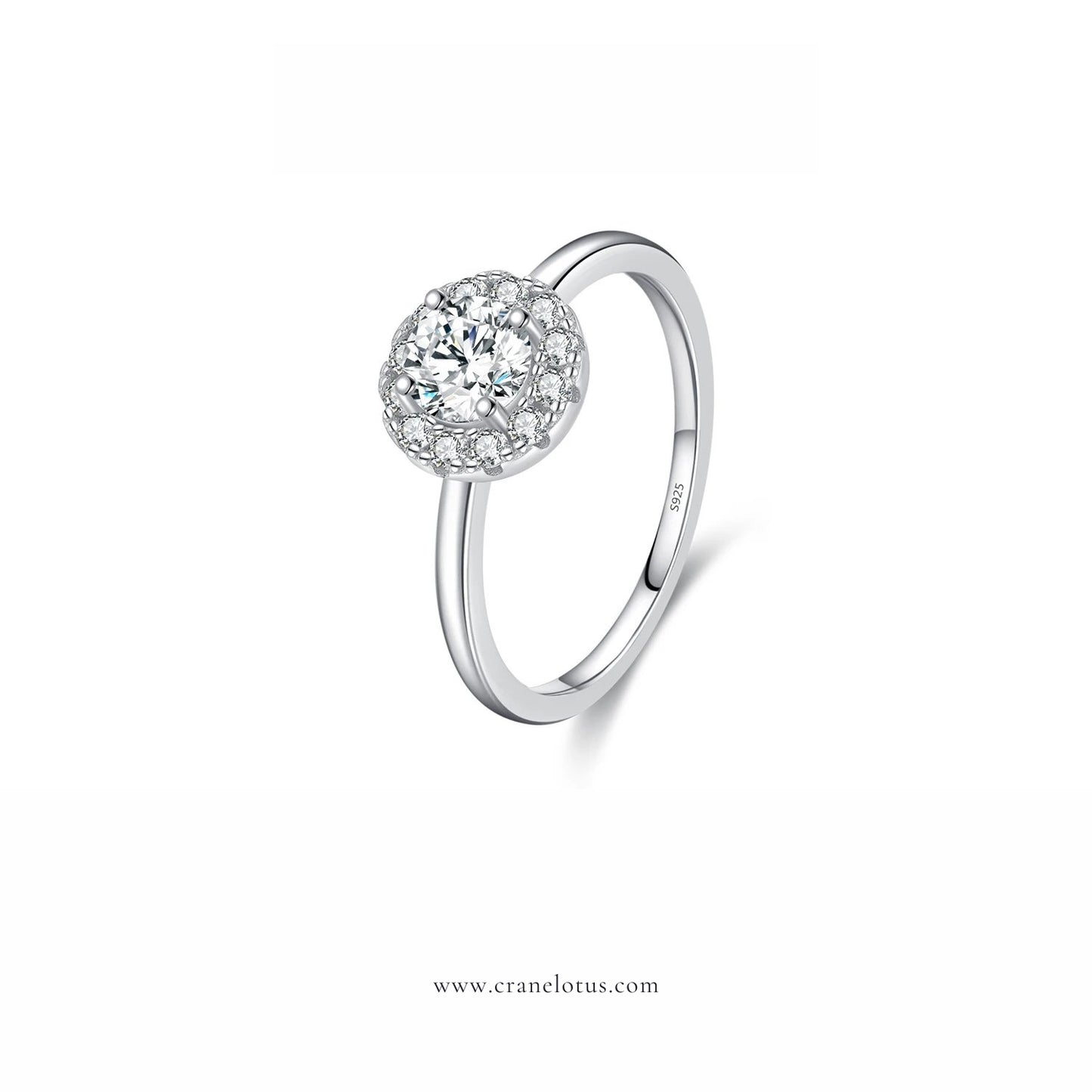 Dazzling Brilliance: 925 Silver Luxury 0.5CT D Color Moissanite Ring