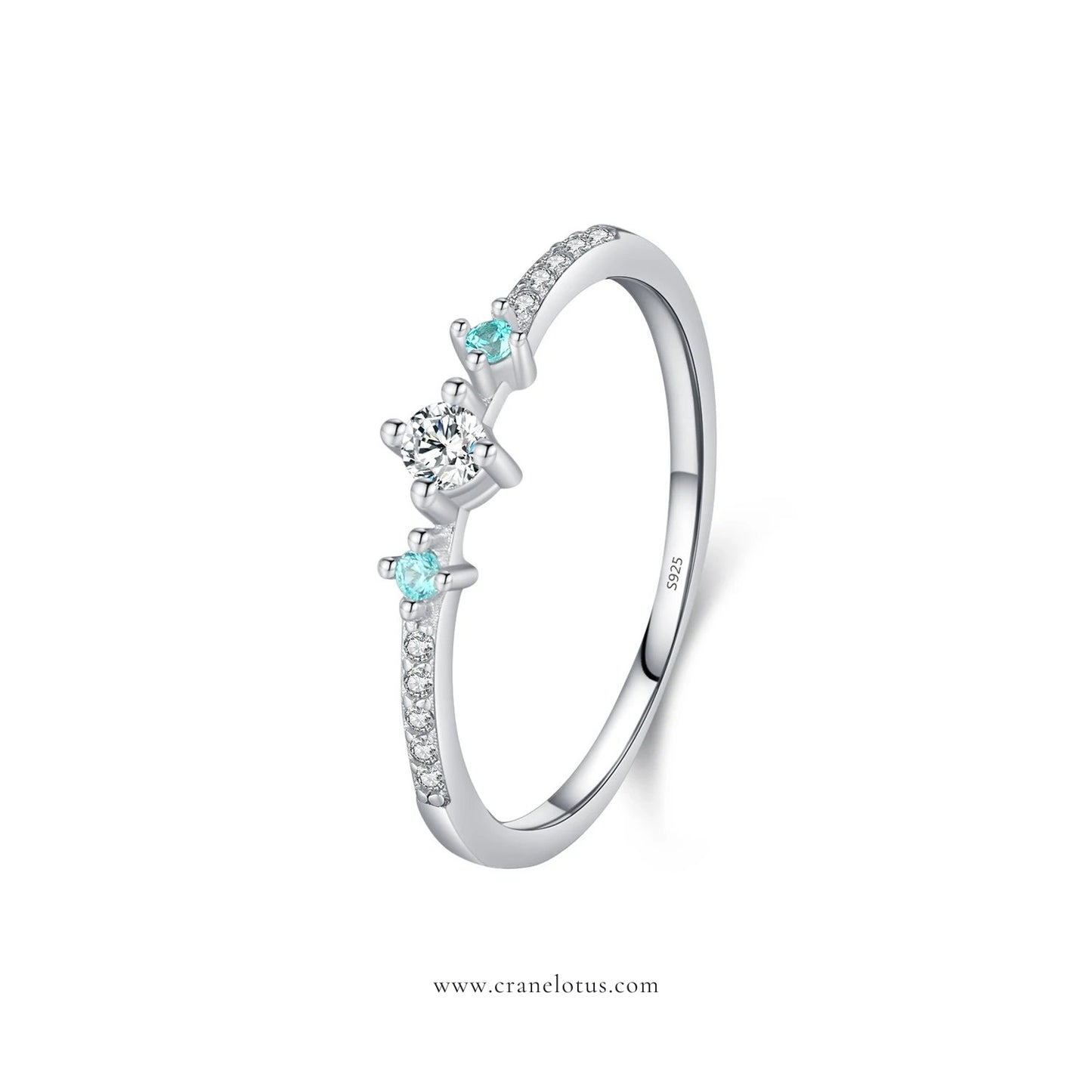 Sparkling Brilliance: Sterling Silver CZ Round Cut Stackable Ring