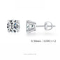 Ethereal Sparkle: Sterling Silver D Color Moissanite Stud Earrings