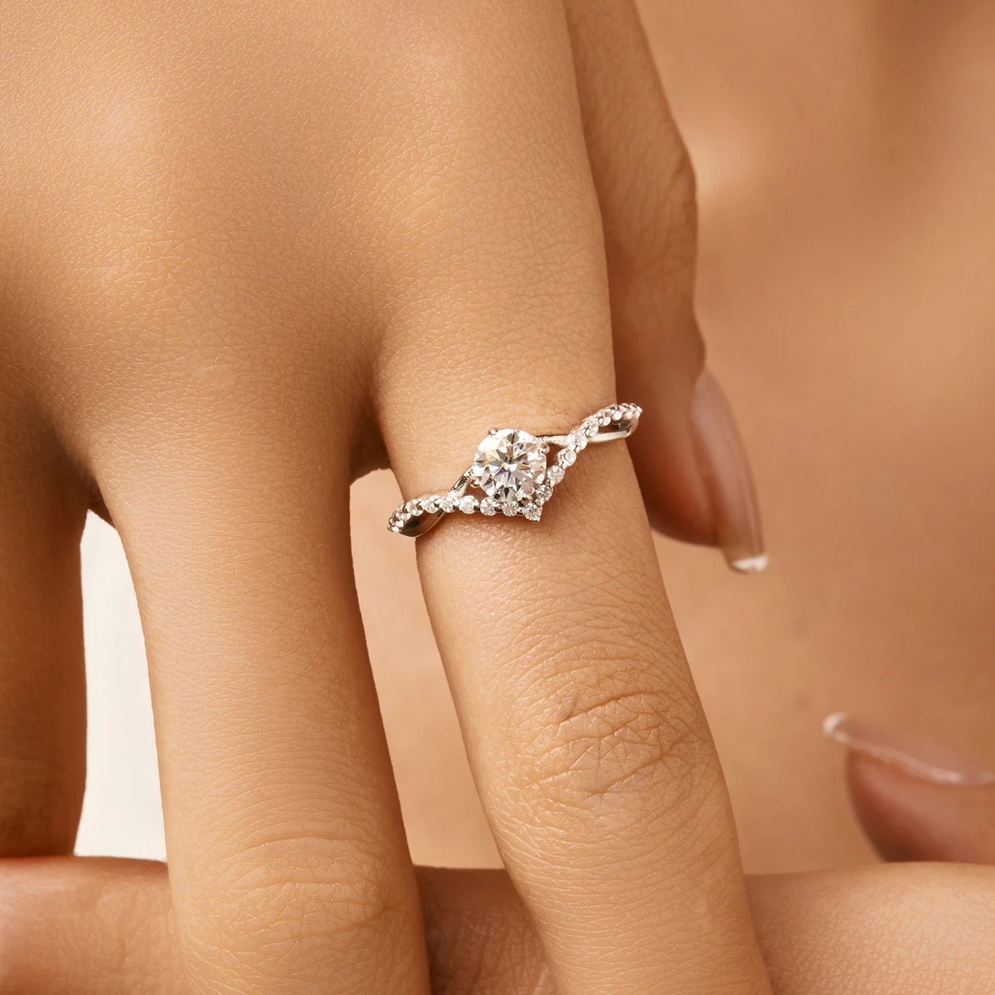 Regal Radiance: Crown Moissanite D Color Ring in Exquisite 925 Sterling Silver